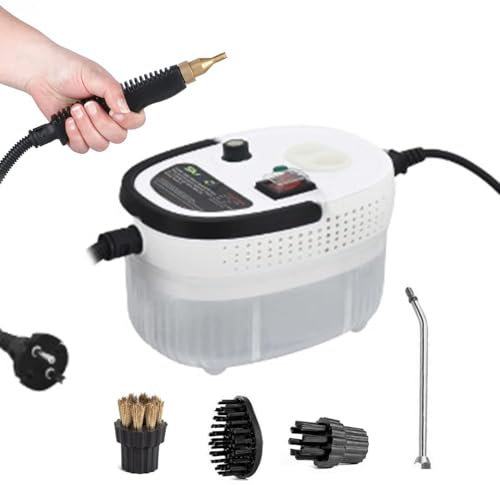 Limpiador a Vapor, KKnoon Limpiador de Vapor de 2500W para Limpieza de Automóviles en el Hogar, Vaporeta Limpieza Hogar Potente de Mano, Capacidad del Tanque de Agua de 1200 ml