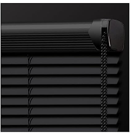 Schwarze Jalousien aus Aluminiumlegierung, Verdunkelungsrollos, venezianischer Vorhang, frei stanzbar, für Zuhause, Verdunkelung, Aufzug, Toilette, Badezimmer, Küche, Rollo