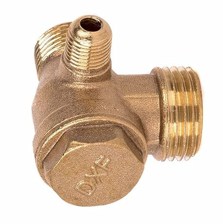SHYISY Rückschlagventile 1pc 3 Port Rückschlagventil Messing Außengewinde Rückschlagventil Anschluss Werkzeug for Luft Kompressor