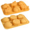 Goldyida 2 Stück Herbst Kürbis Silikonform 3D Kürbis Silikonformen 6 Mulden Kürbisblatt Eiche Silikonformen DIY Aromatherapie Kerzen Silikonform für Pudding, Muffin, Kuchen,Seife,Kerze