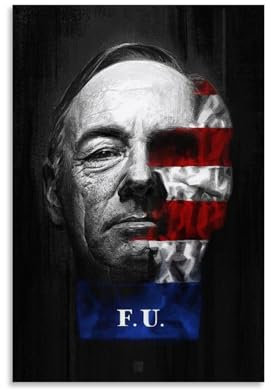 MUTYNE House of Cards Frank Poster Dekorative Malerei Leinwand Wandkunst Wohnzimmer Poster Schlafzimmer Malerei 08x12inch(20x30cm)