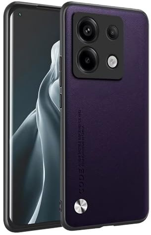 HONLEN Funda para Redmi Note 13 Pro 5G / Poco X6 5G (6.67 Inches) Carcasa de Negocios Respaldo de Cuero Morado Oscuro