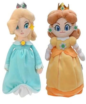 HANBO Super Star Collection Princes Peach Plüsch Prinzen Roslina & Dasy, 26 cm (blau und gelb)