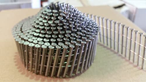 2.3 x 45mm 16 Degree Stainless Steel, Ring, Conical Coil Nails - 1 Coil of 350 Nails