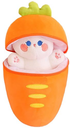 YOUYIKE Kuscheltier Hase, Osterhase Plüschtier, Karotten Verwandeln Sich In Hasen Kuscheltier, 30 cm Kaninchen Kuscheltier Als Geschenk für Geburtstage, Ostergeschenke für Kinder, Jungen und Mädchen