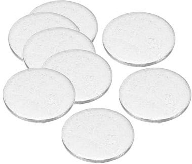 PATIKIL 10mm Steel Disc, 180Pcs Round Metal Stamping Blanks Tags Circle Metal Strike Plate DIY for Engraving Stamping Craft