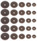 PATIKIL Leather Washers, 100pcs Leather Handle Washers Leather Spacer Cushion Washers 1.5 mm Thick Round for Knife Handle Hammer Hatchet Badge Bicycle Seat Crafts, Brown