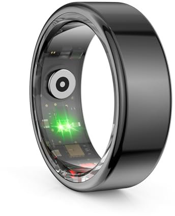 Smart Ring Smartringe für Herren und Damen Smart Ring Android Fitness Ring Tracker Schrittzähler Schlafmonitor Herzfrequenzmessung Gesundheitsüberwachung Datenaufzeichnung für Verschiedene Sportarten