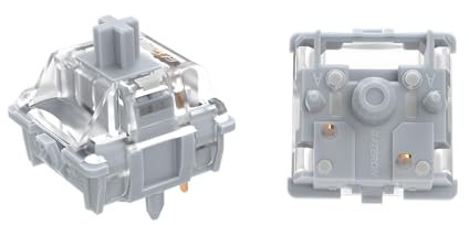 GUYEKS Gateron Zero Silent Switches, 5-polig 45gf lineare zweistufige Feder, vorgeschmiert für mechanische MX-Tastatur(72 Stück)