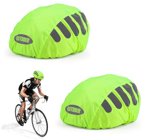2 Stück Regenhaube Fahrradhelm mit Reflektoren Elemente, Regenschutz Fahrrad Fahrradhelm Fahrradhelm Regenschutz, Fahrradhelm Überzug Wasserdicht Windabweisend Atmungsaktiv