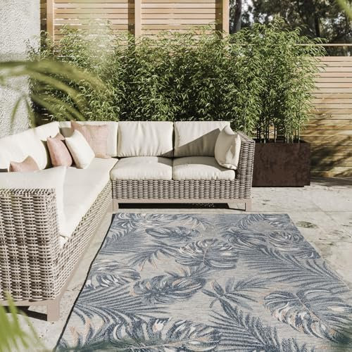 Interiyou Outdoor Teppich Wetterfest Florenz - 120x170 cm Multicolor - Wasserfest für Balkon, Terrasse, Garten - Outdoorteppich passend auch für Wohnzimmer, Schlafzimmer und Küche - Aussenteppich