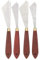 Palettenmesser, Edelstahl-Kunstmesser, Farbspatel mit 4 Stück für Aquarell