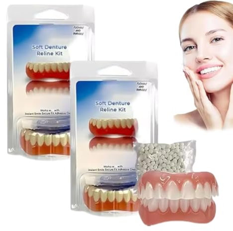 Kit di ribasatura in silicone per protesi, denti finti, set di denti finti, kit di ribasatura per protesi morbida, kit di ribasatura morbida per protesi, kit di ribasatura morbida (2set)