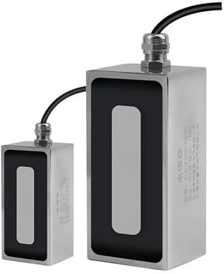 LIUCH Starker rechteckiger Elektromagnet mit langer Stange, DC 12 V, Solenoide Sucker, rote Kupferspule, 24 V, kleiner Elektromagnet(P250x100x60 800kg,12V)