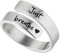MeeQee 925 Silber Ring Für Damen Offen Verstellbar Inspirierende Ringe Stapelbar Spirale Gedreht Ring Schmuck Minimalistisch Ermutigungsgeschenk für Frauen (Silber)