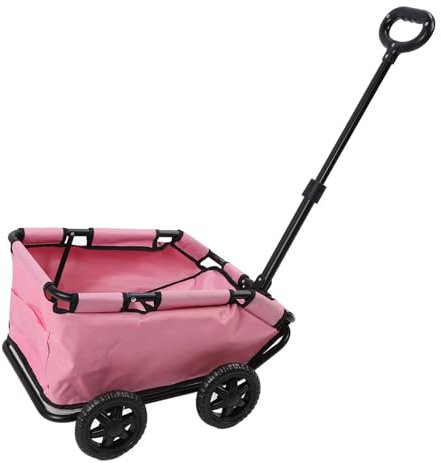 4-Rad Faltbare Hundekarre, Tragbarer Kinderwagen für Haustiere, Katze Hundewagen Hundebuggy, 51 X 35 X 23cm Hundewagen für Hunde, Katzen und Andere Kleintiere