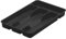 RevpoltIQ Cutlery Tray 4 Compartments Cutlery Drawer Organiser Cutlery Trays for Home Kitchen Drawers Utensil Flatware Divider Perfect for Spoon Fork Knife (Black)