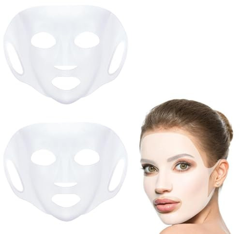 SGERUFZ 2 Pcs Couverture de masque de visage Masque réutilisable de masque de silicone Visage facial de vapeur imperméable Masque de beauté de beautity
