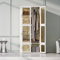 PerGar Kleiderschrank, 69 x 170x 50 cm (B x H x T), Schrank mit Glastüren Hochschrank, Aufbewahrungsschrank Badezimmerschrank mit10Fächern und 6 Türen, Garderobenschrank für Schlafzimme