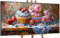 Küche Malen Nach Zahlen Erwachsene, Malen Nach Zahlen Kuchen Muster Design, DIY Paint by Numbers Adult Kunsthandwerk Set mit Pinseln + Acrylfarbe + Knitterfreie Leinwand 60x120cm, Zimmer Deko X-556