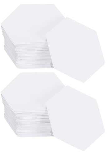 QUARKZMAN 200 Stück Sechseck Piecing-Papier für Quilten, 0.75-Zoll Stencil Papier, Foundation Patchwork-Zubehör für Nähen DIY Handwerk Quiltzubehör zum Spleißen Quiltvorlagen