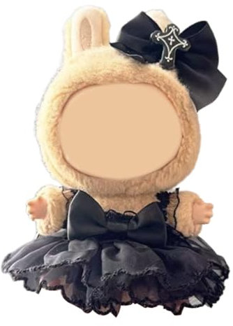 NHQZ , Puppenkleidung, passend für 17cm Stoffpuppe, Puppe nicht enthalten,Bekleidung Labubu Plush Pullover Hoodie Bekleidung DIY Kinder Geschenke