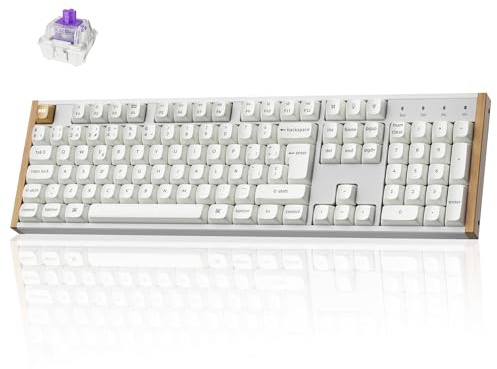 Keychron K10 HE Personalisierte kabellose Tastatur, 100 % ES-ISO Layout, magnetischer Schalter mit Doppelschiene, Nebula, spanische QMK-Tastatur, programmierbar, für Mac/Windows, Sonderedition – Weiß