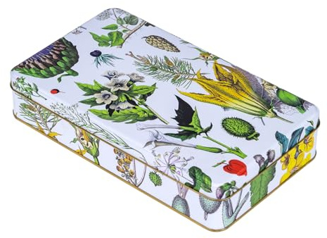NOTIQUE Blechdose Metalldose mit Deckel, Nostalgic Art Dose Box, Keksdose, Vorratsdose für Kleinigkeiten – Kollektion Herbarium (Kräuter)