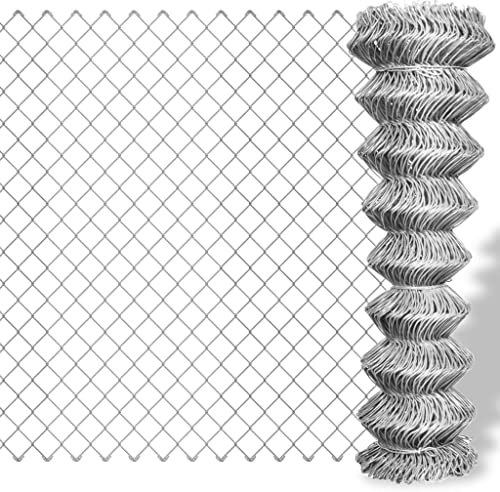 vidaXL Galvanised Chain Link Fence 15 x 1.25 m