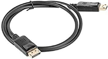 Lanberg CA-DPDP-10CC-0010-BK Displayport 1.1A (19Pol) Stecker auf Displayport (19Pol) Stecker 4K Kabel, 1m schwarz