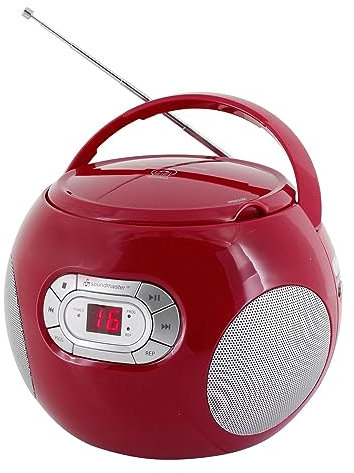 Soundmaster SCD2120RO CD-Boombox mit UKW Radio und Hörbuchfunktion