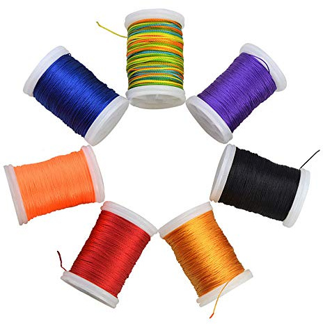 SHARROW 2 Stück Bogenschießen Bogensehnen Serving Threads 110m Sehnengarn Bogenschnur (Rot)