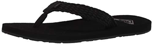 Roxy Women's Porto Rope Flip Flop, Black 20, 7 UK
