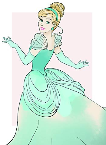 Disney Wandbild von Komar | Cinderella Beauty | Kinderzimmer, Babyzimmer, Dekoration, Kunstdruck | Größe 50x70cm (Breite x Höhe) | ohne Rahmen | WB014-50x70