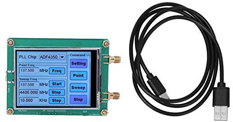 Generatore Di Segnale RF Generatore di Segnale Alta Precisione Full Touch Screen RF Sweep Dot Modulo di Frequenza Radio PC Contatore con Cavo Dati SMA Femmina ADF4350