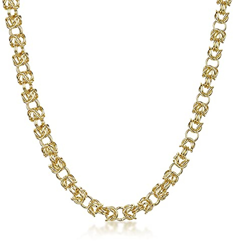 Amberta Collier Maille Royale pour Femmes en Argent 925/1000: 45 cm - Plaqué Or