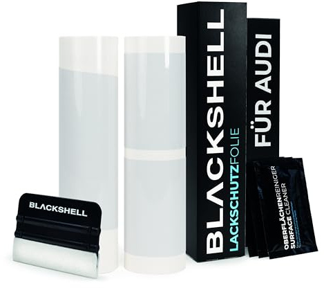 Blackshell® Lackschutz Set passend für Audi A4 Avant | Typ B9 | 2019-2024 (Facelift) Transparent - passgenauer Ladekantenschutz, Einstiegsleisten inkl. Folierset
