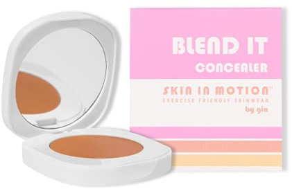 Skin in Motion | Blend It Sweatproof & Waterproof Cream Concealer, Exercise Friendly Makeup - Buildable Coverage Concealer, Menopausal Makeup | Dark, Shade 3.0