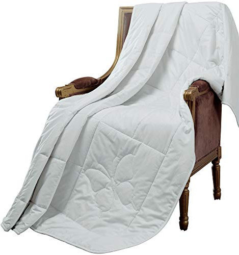 REDBEST Leichtsteppbett 100% Seide weiß Größe 200x200 cm