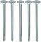 AERZETIX - C48995 - Set di 5 bulloni carrello/aratro a testa tonda con collare quadrato - bulloni a testa tonda - M6x120mm - acciaio zincato - DIN 603