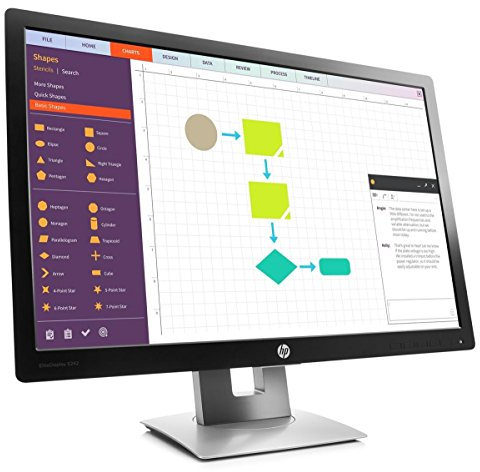 HP EliteDisplay E242 Ecran 24 pouces sans pied, FullHD 1920x1200, 16:10, 61 cm, HDMI/DisplayPort/VGA, 24 Moniteur Seul, VESA 100x100, Garantie 12 mois (Reconditionné)