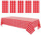 5 Packungen rot Karierte Kunststoff-Tischdecke 137 x 274 cm rot-weiß Karierte Einweg-Rechteck-Tischdecke, schmutzabweisende/wasserdichte Tischdecke für Grill-Picknick-Geburtstags-Hochzeitsfeiern