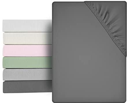 Beautex Mikrofaser Spannbettlaken weich Premium 180x200x30 cm Dunkelgrau | Rundumgummizug, faltenfreier Sitz, atmungsaktiv, hautfreundlich, bei 60 °C waschbar, Öko-Tex zertifiziert, Made in Europe