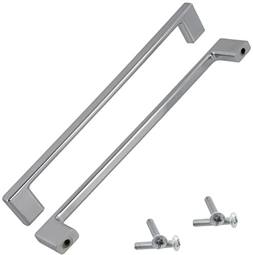 Aerzetix - C41701 - Set di 2 maniglie per mobili interasse 160mm - porte armadio cassetto decorazione interno arredamento cucina soggiorno assemblaggio - in metallo - finitura cromo
