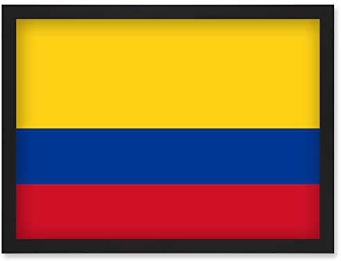 Artery8 Colombia National Flag Patriotic Vexillology World Flags Country Region Poster Artwork Framed Wall Art Print A4