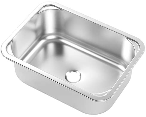 Évier carré pour Camping-car, évier carré en Acier Inoxydable 304 pour Petit Poste de Travail, évier de Bar de Cuisine, évier à Bassin Unique pour Camping-car, Yacht, Bateau,