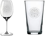 King Charles III Coronation 6 mai 2023 Coffret cadeau vin et pinte avec logo officiel du couronnement