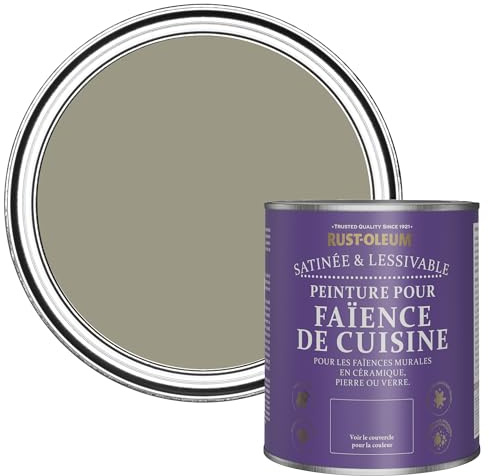 Rust-Oleum Grounded Water-Resistant Kitchen Tile Paint in Satin Finish - Grounded 750ml