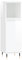 vidaXL Bathroom Cabinet in High Gloss White Finish - Free-Standing Storage Unit with 2 Doors and Open Shelves - Modern Bathroom Furniture