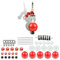 Chiaras's Engelshop 6x Bastelset Weihnachtsmann Wichtel Perlenengel Weihnachten Weihnachtsanhänger